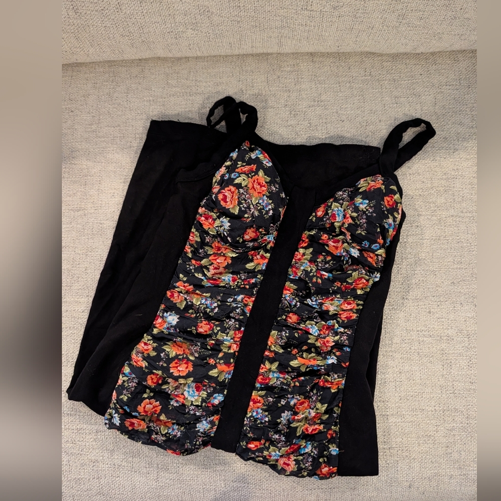 Bailey 44 Black Dress with Floral Accents